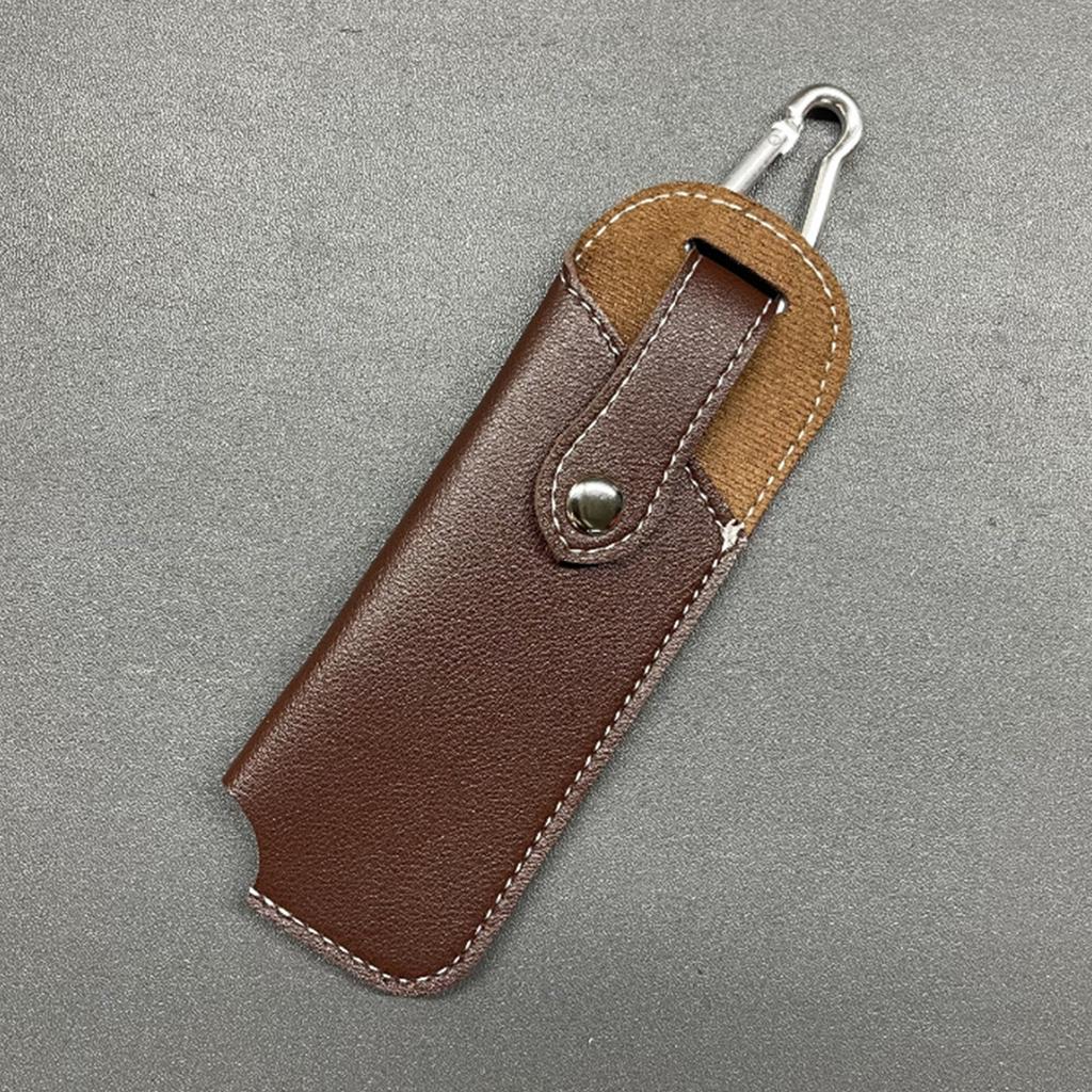 Portable Fold Knife Scabbard Tool Flashlight Belt Loop Case Holder Leather Knife Sheath Protective Cover Pocket Hunt