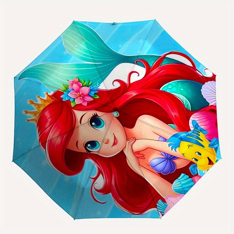 Mermaid,Underwater Automatic Umbrella - Tri-fold Portable Umbrella, Best Holiday Gift for Men and Women, Durable Iron Frame, Playful Design,