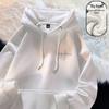 Men's Trendy Thickened Hooded Sweatshirt - Autumn/Winter Large Size, Youth Plus Velvet Warm Outerwear