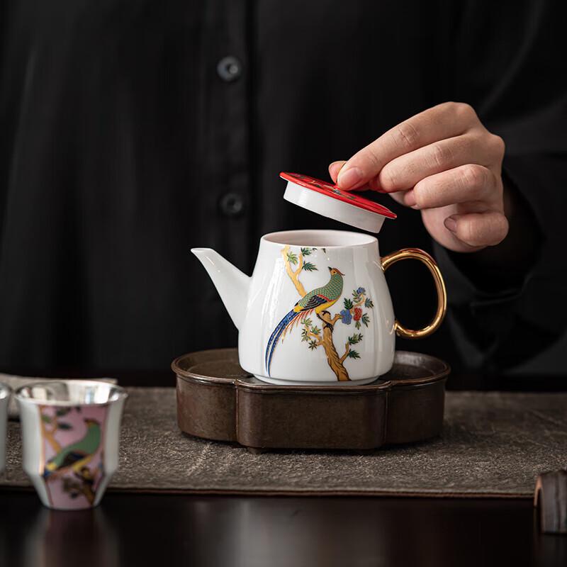 Su's Ceramic Gilt Silver Kung Fu Tea Set