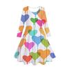 Girls' 3D Balloon Heart Dress Long Sleeve Summer Spring Vacation Daily Holiday Princess Beautiful Sweet Kids 4-12 Years Casual Dress A Line Dress