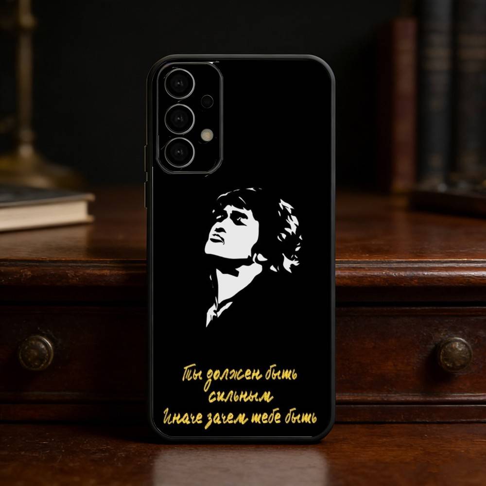 Russia R-Rock Band Viktor Tsoi  Phone Case For Samsung S25,S24,S21,S22,S23,S30,Ultra,S20,Plus,Fe,Lite Black Shell