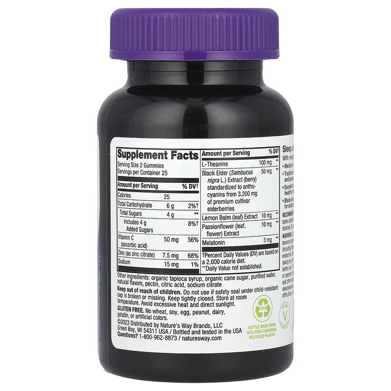 Sambucus®, Sleep & Immune Elderberry Gummy with Melatonin, Vitamin C & Zinc, 50 Gummies