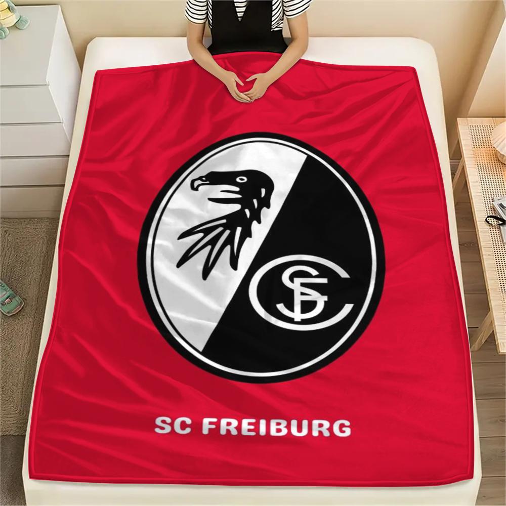

1pc SC Freiburg Print Flannel Blanket, High quality Comfortable for All Seasons, Home Decor, Warmth and Comfort, Perfect for Christmas Gifts82 80cm x 120cm