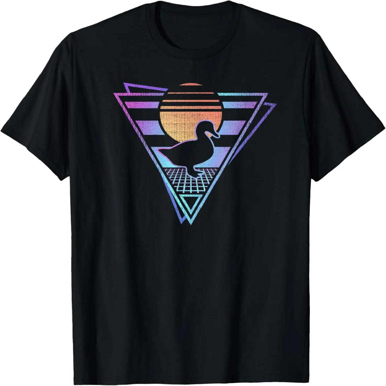 Duck Retro 80s EDM Synthwave Gift T-Shirt S