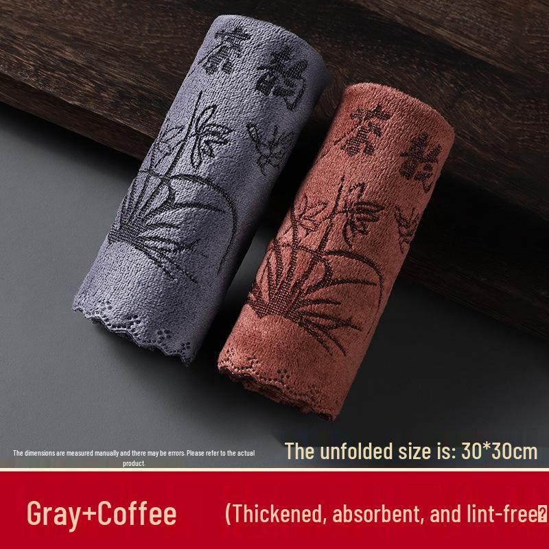 Prémiová absorpční utěrka na kung-fu čaj - Zesílená utěrka na čištění čajového stolku ve stylu zen