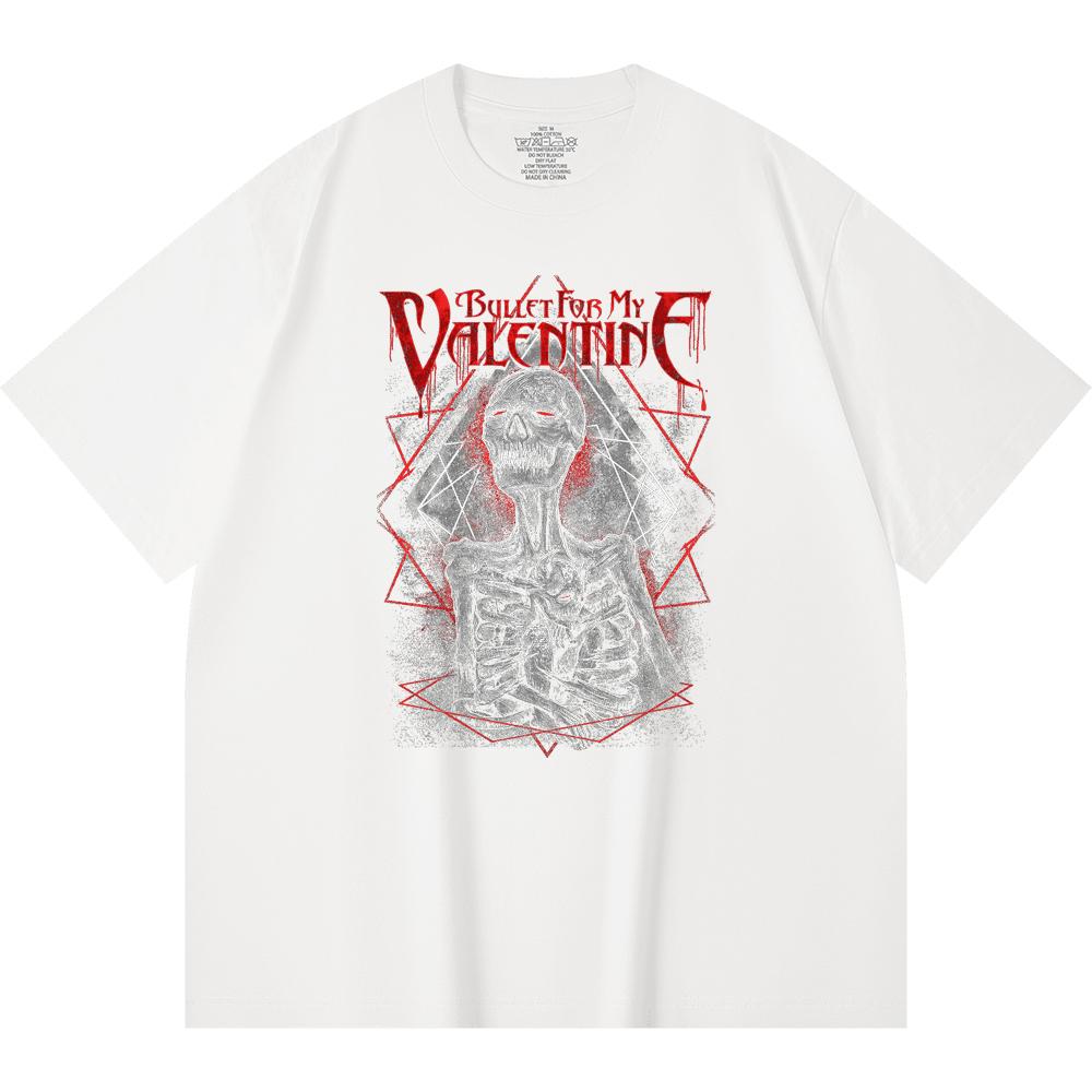 230 Gsm 100% Cotton Heavy Metal T-Shirt Rock Band Popular Music Print Unisex Heavy Cotton T Shirt