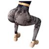 Pfirsichfarbene Batik High Waist Nahtlose Hüftlift Yoga-Hose für Damen - Herbst/Winter Neun-Punkt Lauf-Fitness-Leggings