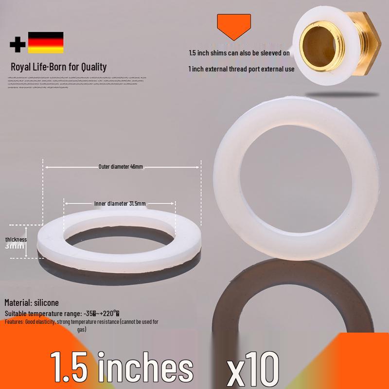 4-6 Minute Silicone Waterproof Gasket Seal for Water Heaters & Showers - Black Nitrile Rubber, Thickened Flat Washer