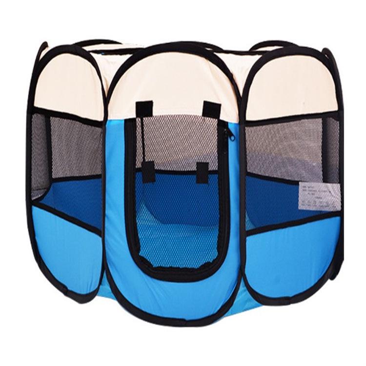Tragbares achteckiges Haustierzelt: Faltbarer Katzen- und Hundekäfig aus Oxford-Stoff