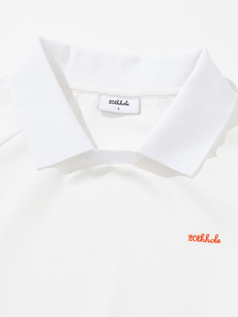 20TH HOLE Women'S Raglan Yokko Short Sleeve Collared T-Shirt [Orange]