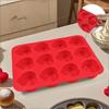 12-Cavity Silicone Cake Mold Heart-Shaped Non-Stick Baking Mold For Brownies Food-Grade Microwave Safe Cupcake Making Tool
