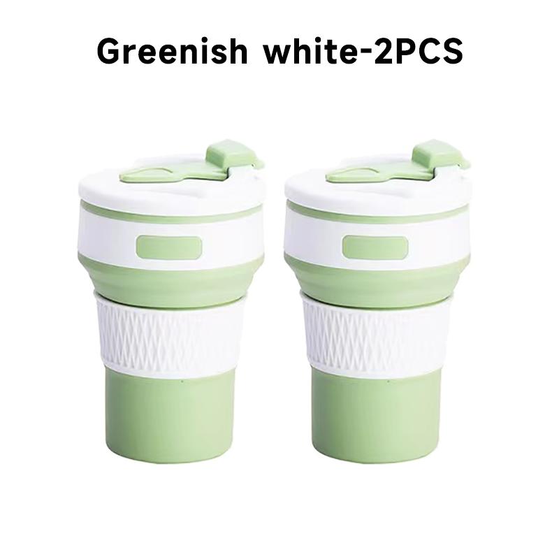 350ML/500ML Silicone Folding Cup Collapsible Mug With Cover Coffee Travel Outdoors Portable Water Drinking Tea Cups