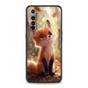 Cute Red Fox Soft TPU For Realme 12 11 10 9 Pro Plus GT2 GT3 GT5 7 8 Pro C21 C25 C35 Pro 5G Shockproof Phone Case Fundas Capas