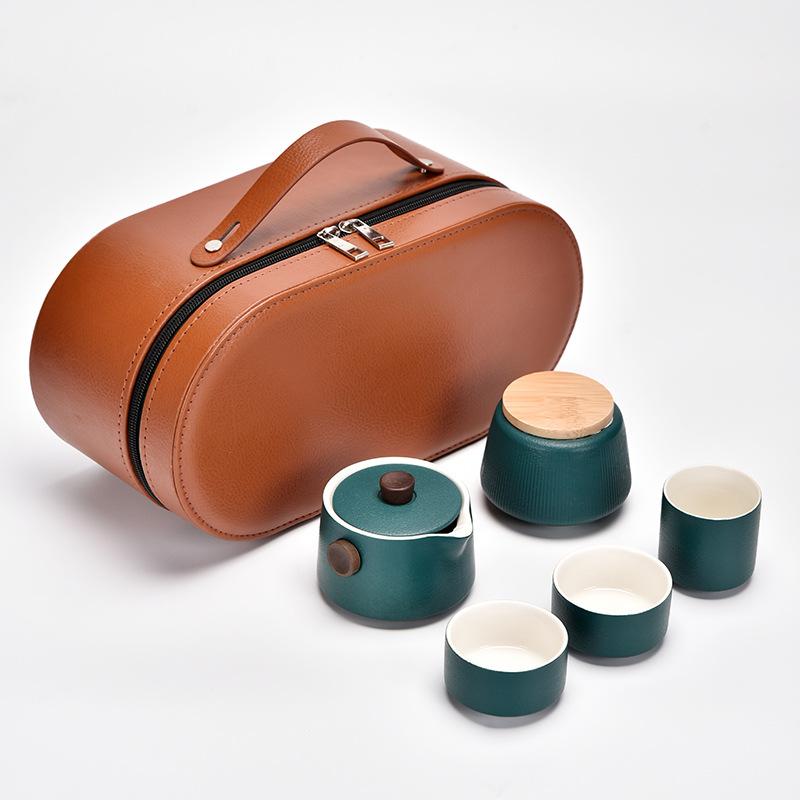 Black Pottery Travel Tea Set Portable Kuaike Cup Business Giveaways Holiday Accompanying Hand Gifts
