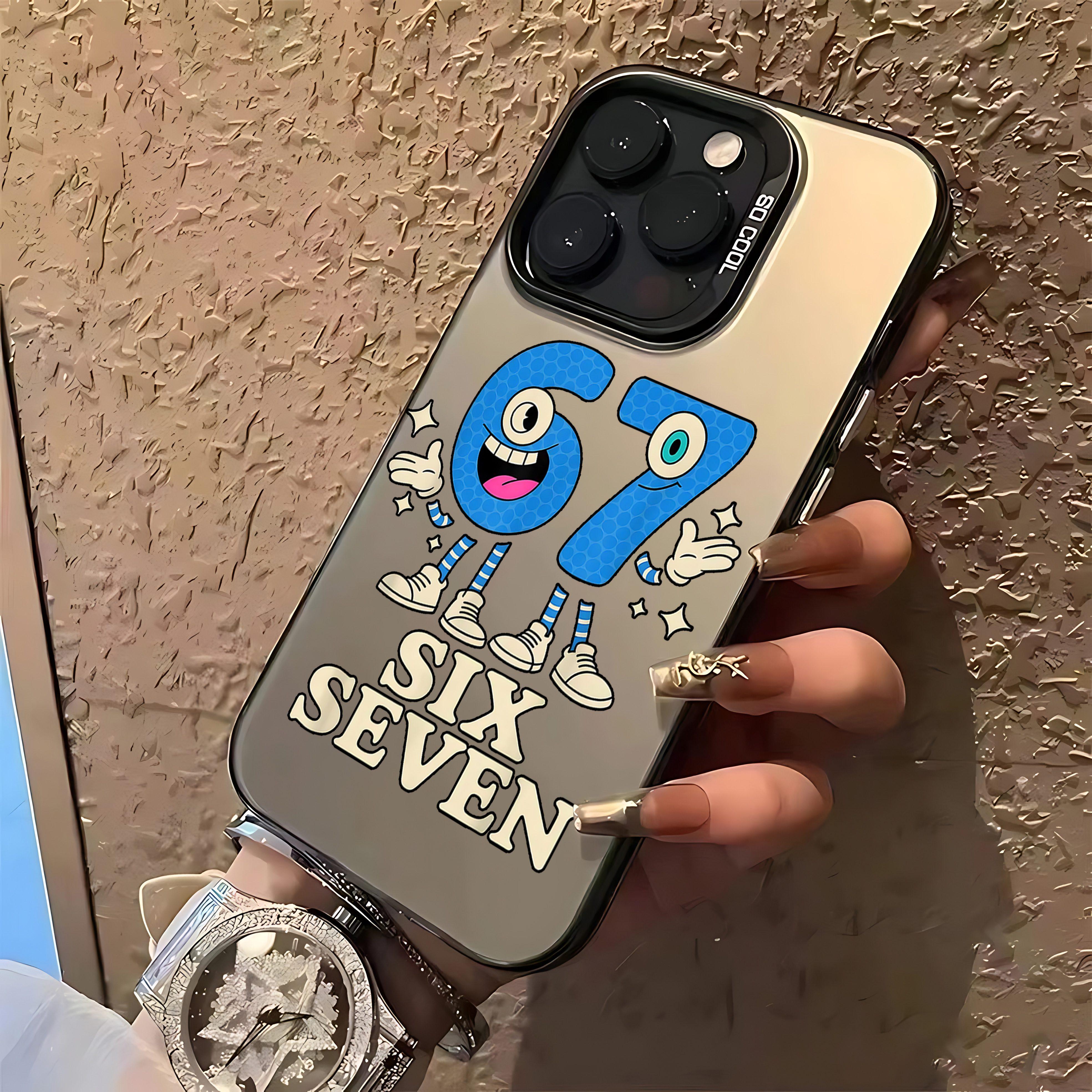 

HOT Luxury Six Seven 67 Phone Case For iPhone 17 16e 16 15 14 13 12 11 mini Pro Max X XR XSMAX 8 7 Air Plus Anti Fall Matte iPhone 15 Plus
