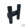 ISURE MARINE Aluminum Black Double Fishing Rod Holder 2-Channel Fishing Rod Marine Accessories for Boat Yacht Ship RV