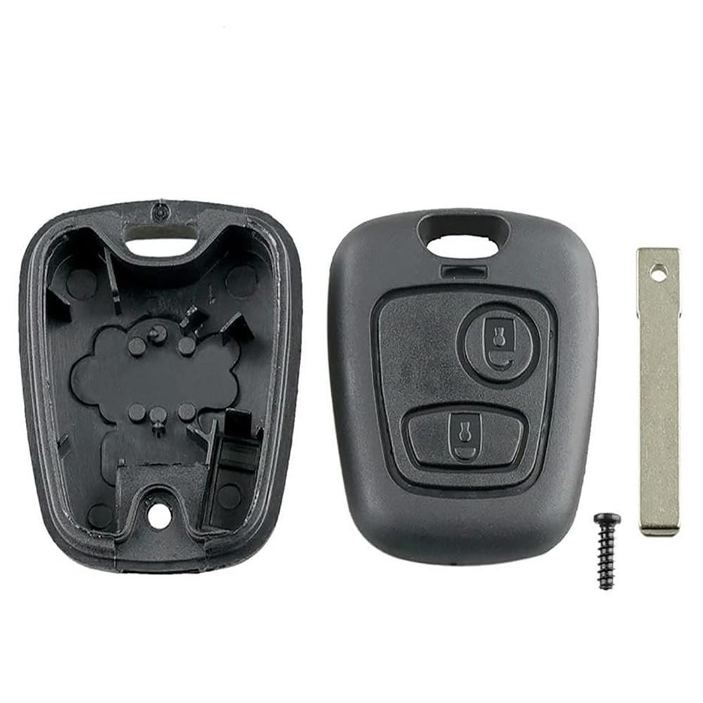 2 Buttons Key Shell Case Housing Replacement For Peugeot 206 VA2