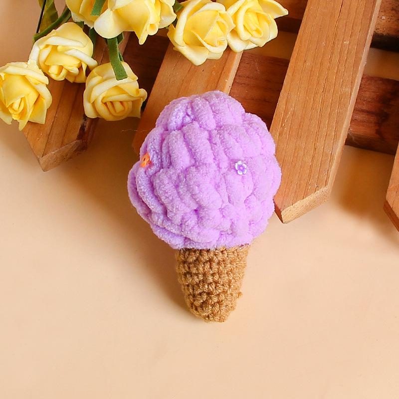 Charming Crochet Fruit Keychain: Persimmon & Strawberry Wool Pendants