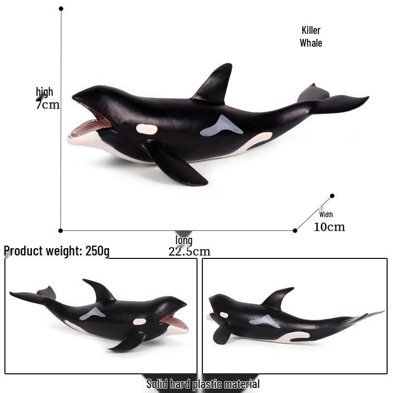 Marine Animal Simulation Model Figures: Shark, Dolphin, Hammerhead, Crab, Squid, Starfish for Kids' Education