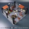 Small Particle Building Blocks: WWII Weapon Rack Room with Minifigures, Compatible with Special Police Toys