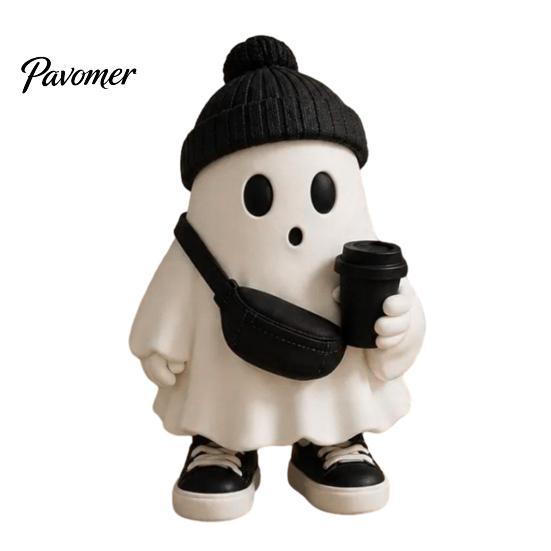 Cute Kawaii Ghost Decor for Bedroom Halloween Figurine, Resin Cartoon Desktop Ornaments, Statue Modern Minimalist Table Centerpiece with