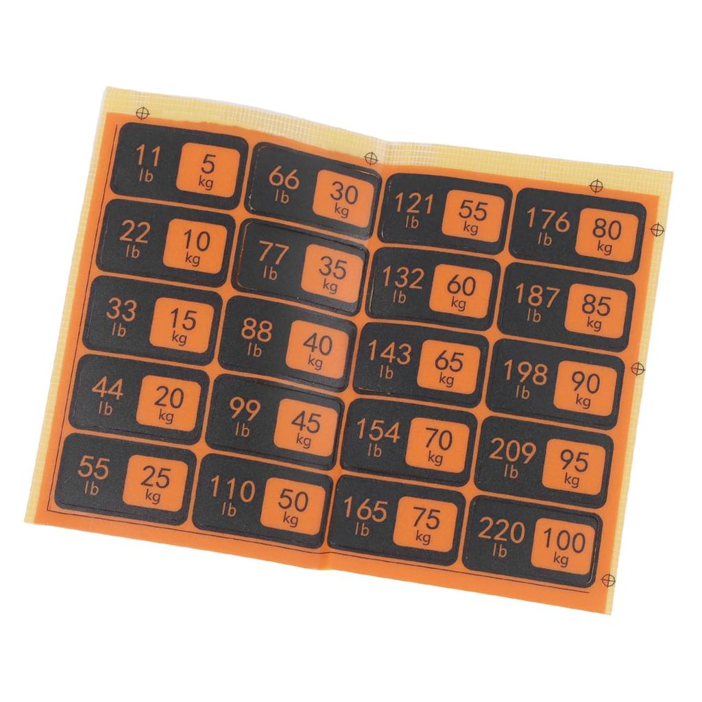 Gym Weight Plate Stickers for Easy Weight Identification and Organization