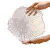 European Style Transparent Gold Rim Glass Snack Plate Set