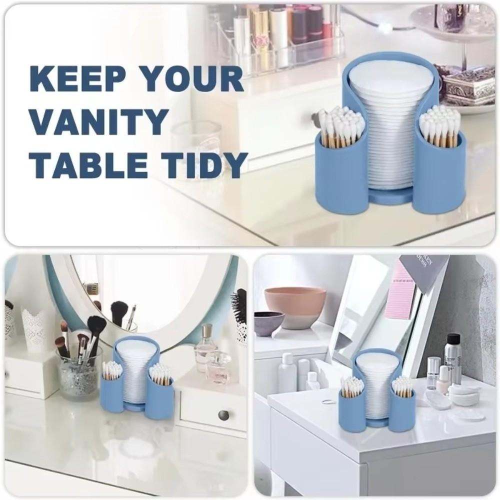 Tragbare Wattestäbchen-Aufbewahrungsbox 2IN1 Badezimmerbecherhalter Geschenke Zahnseide-Spender