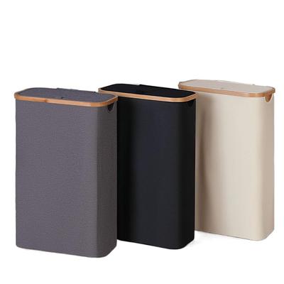 Foldable Slim Laundry Hamper with Lid Collapsible Storage Bins Foldable Dirty Clothes Basket  Toys