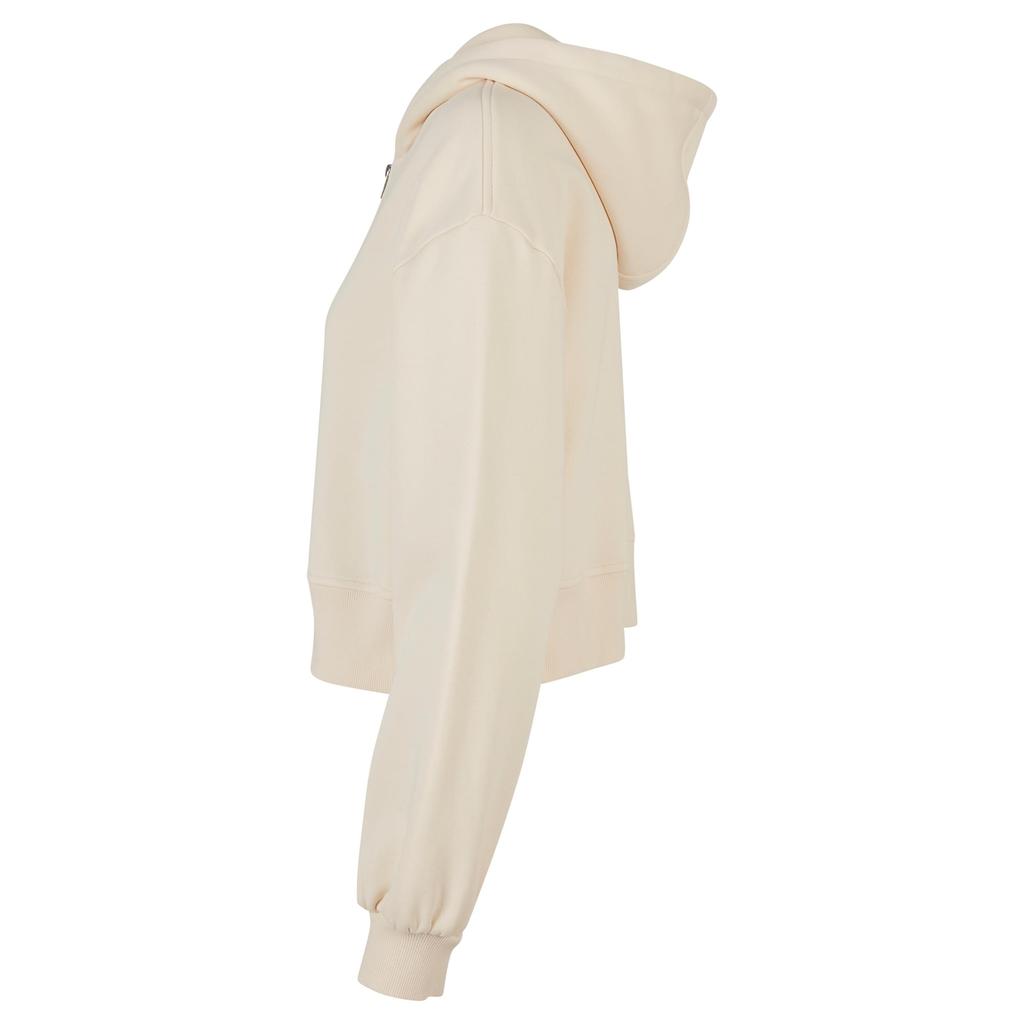 Baue deine Marke Damen/Damen Kurzer übergroßer Full-Zip-Hoodie