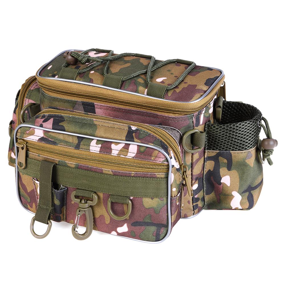 Portable Fishing Tackle Bag Outdoor Single Shoulder Fishing Waist Fanny Pack Bag Fishing Lures Tackle Utility Storage