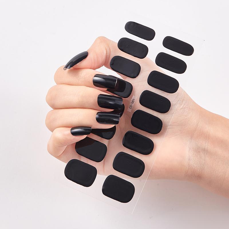 Sell Fast Gel Nail Stickers Soild Nail Gel Wraps Pure Long Lasting