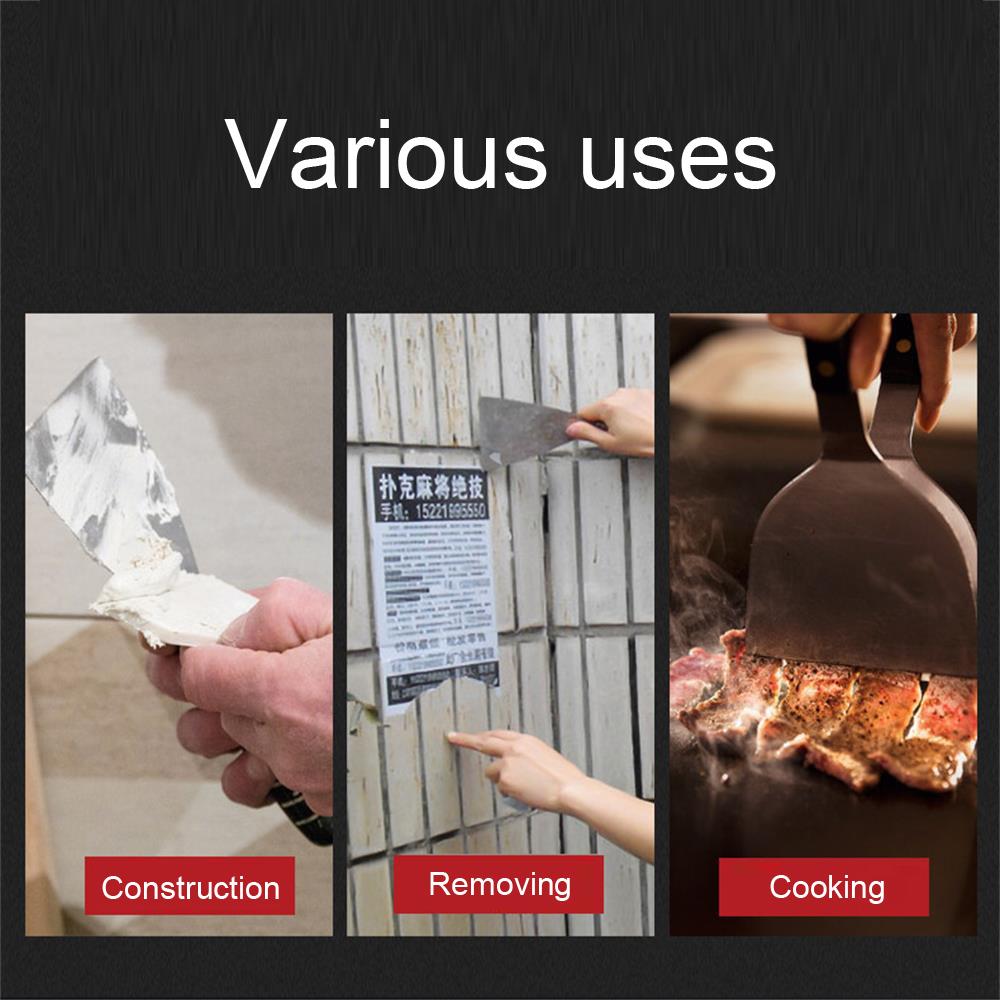 

Stainless Steel Integrated Putty Knife Scraper Spatula Putty Painter Paint Tool Plaster Shovel Clean Spatula Construction Tool 4 inch