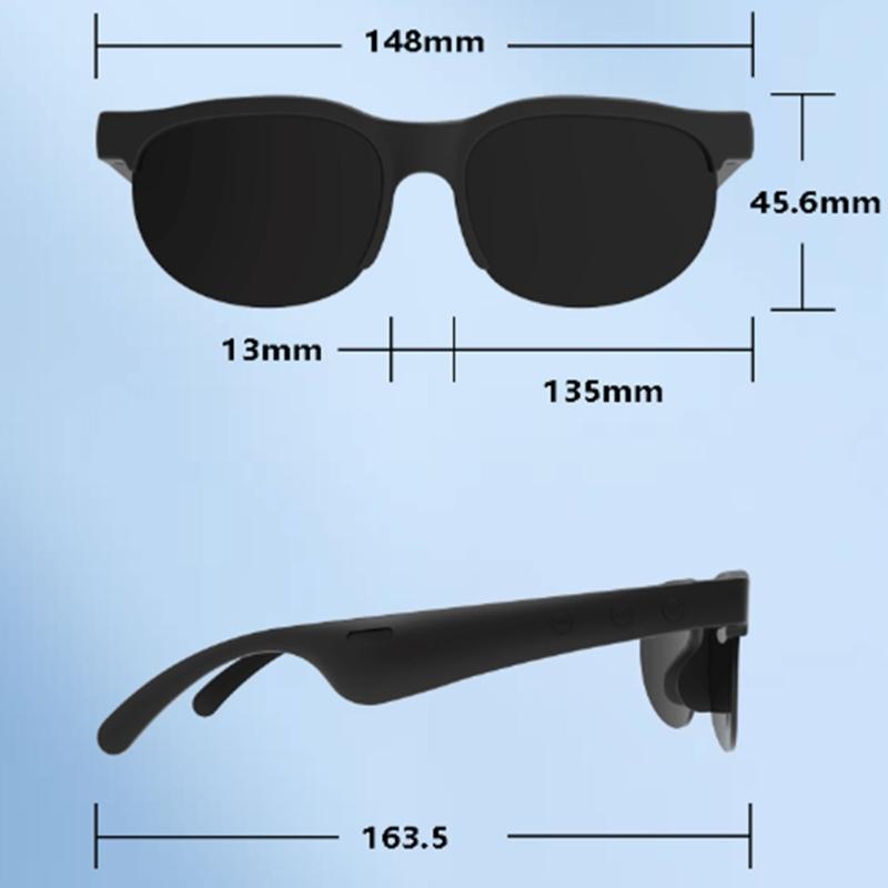 Multifunktionale Auditive Sonnenbrille mit Kabelloser Sound-Navigationssteuerung Blaulichtschutz Leichter Rahmen