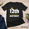 12th Golden Birthday Year Age Crown T Shirt