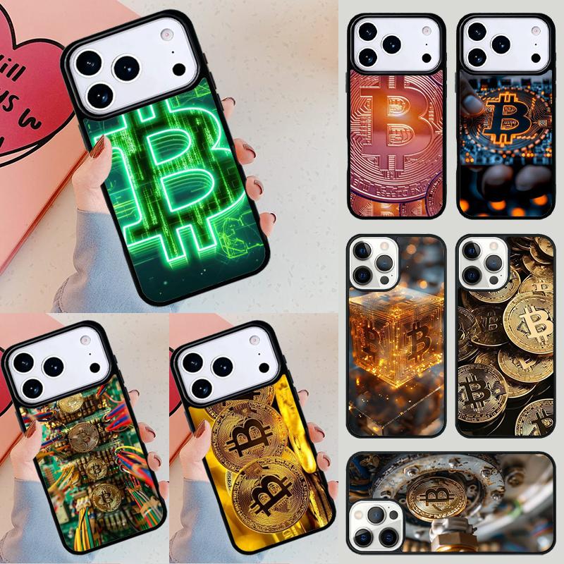 BTC Bitcoin Phone Case For iPhone 17 Air 14 15 13 12 Max Cover For Apple 14 15 16 16e 11 Pro Max Plus Coque