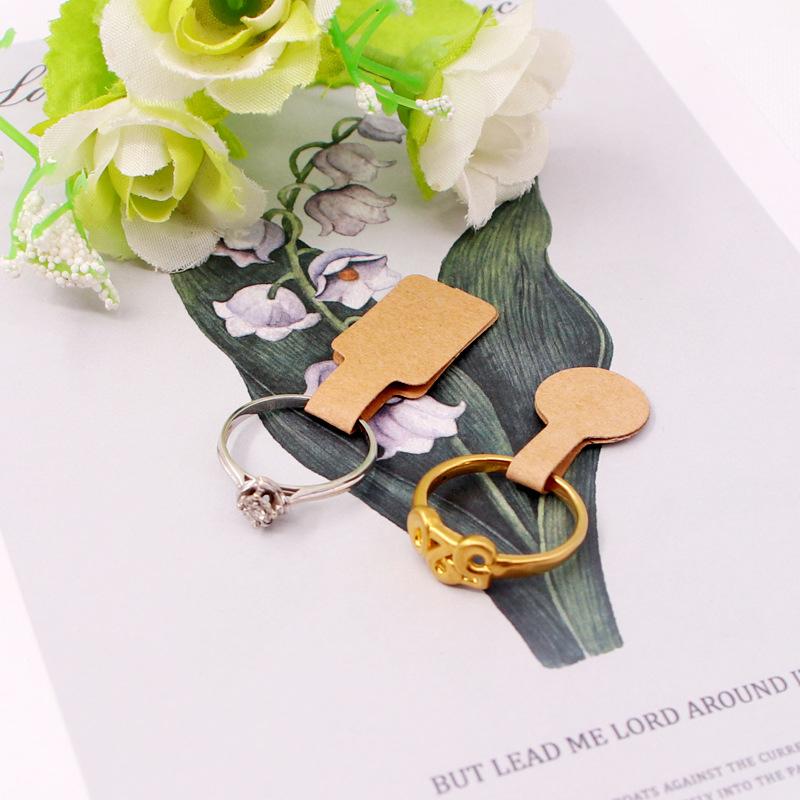 100 Pcs Jewelry Price Tag Self Adhesive Barbell Sticker Card Jewelry Display Cards Identification Label Packaging Material