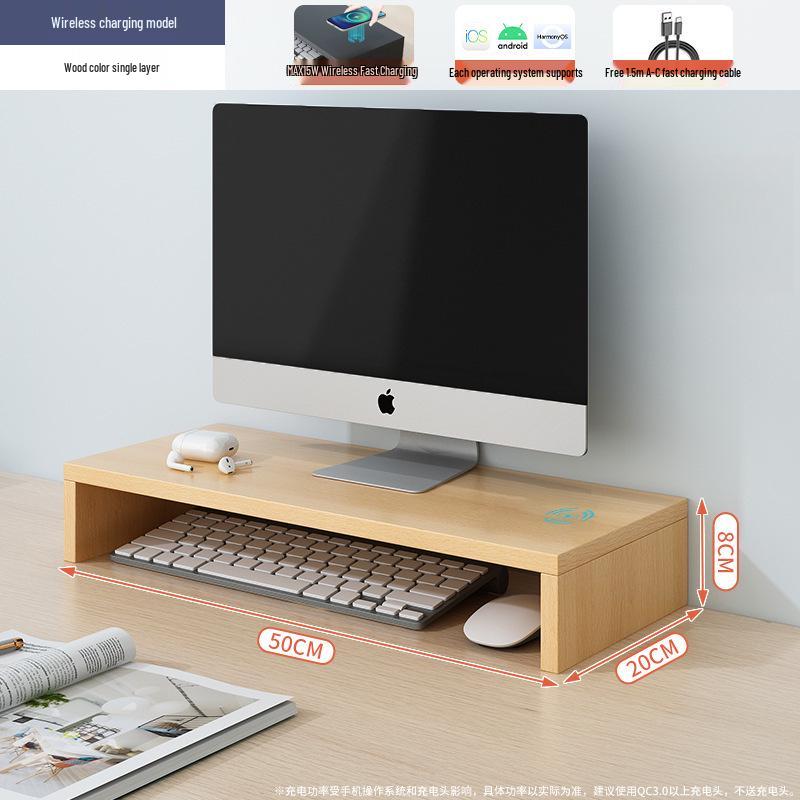 Desktop Monitor Stand and Laptop Riser with Office Storage