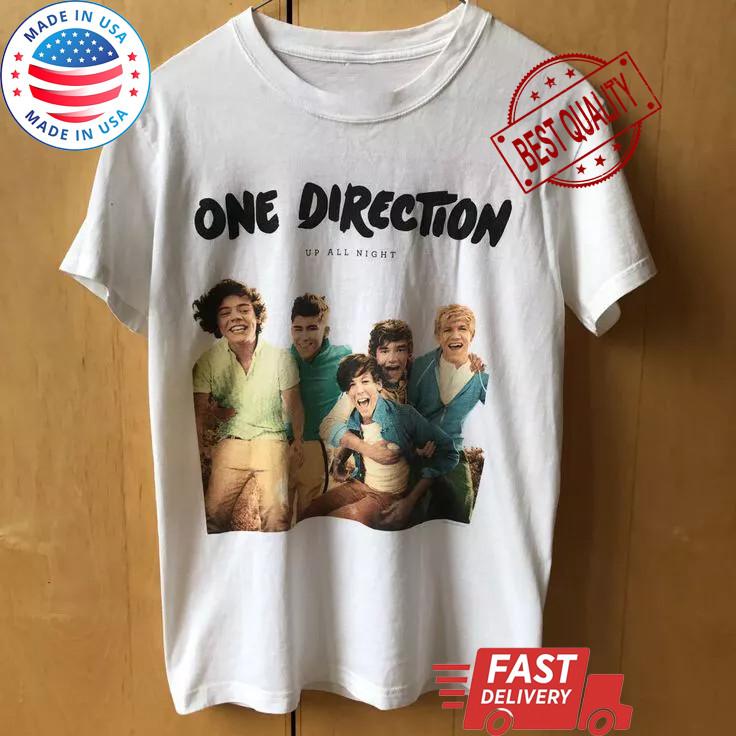 Vtg One Direction Band Up All Night Tour Cotton White All Size T Shirt Unisex T-Shirt XL