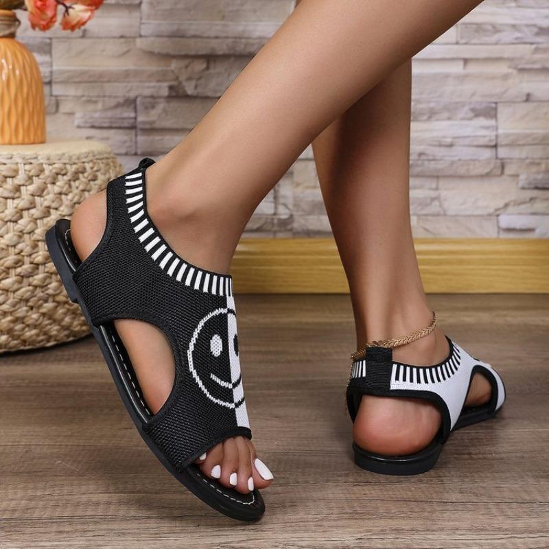 Large Size Fly-woven Fish Mouth Sandals Platform Mesh Butterfly Embroidered Sandals Foot Cover Women's Sandals
