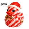 Christmas Themed Craft Decorations Duck Figurine, Resin Sculpture for Holiday Home Decor, Cute Decorative Figurines Desktop Ornaments with Festive