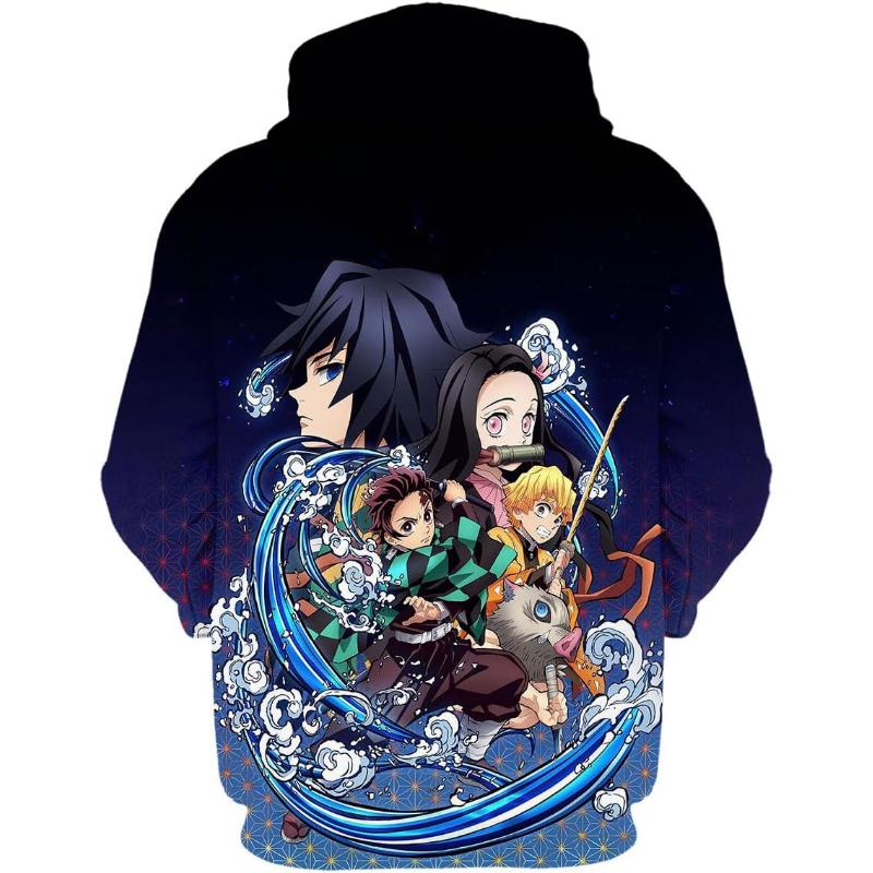 Unisex Anime Hoodie, Adult/Youth Novelty Outerwear Pullover Sweatshirt For Men Women