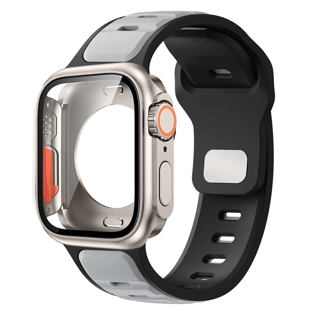 Silicone Band +Case for Apple Watch S11 46mm S10 SE3 44mm 45mm iWatch Series 10 9 8 7 6 5 4 Make Watch Upgrade Change To Ultra3/