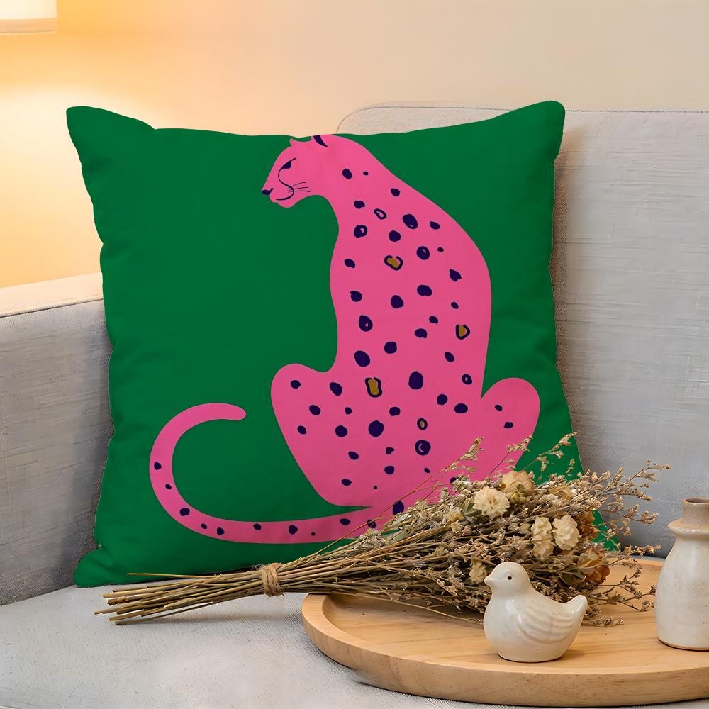 Cushion Cover Linen SkinFriendly Soft Decorative Case For Sofa Home Decor Geometric Animal Leopard Pattern Pillow cover