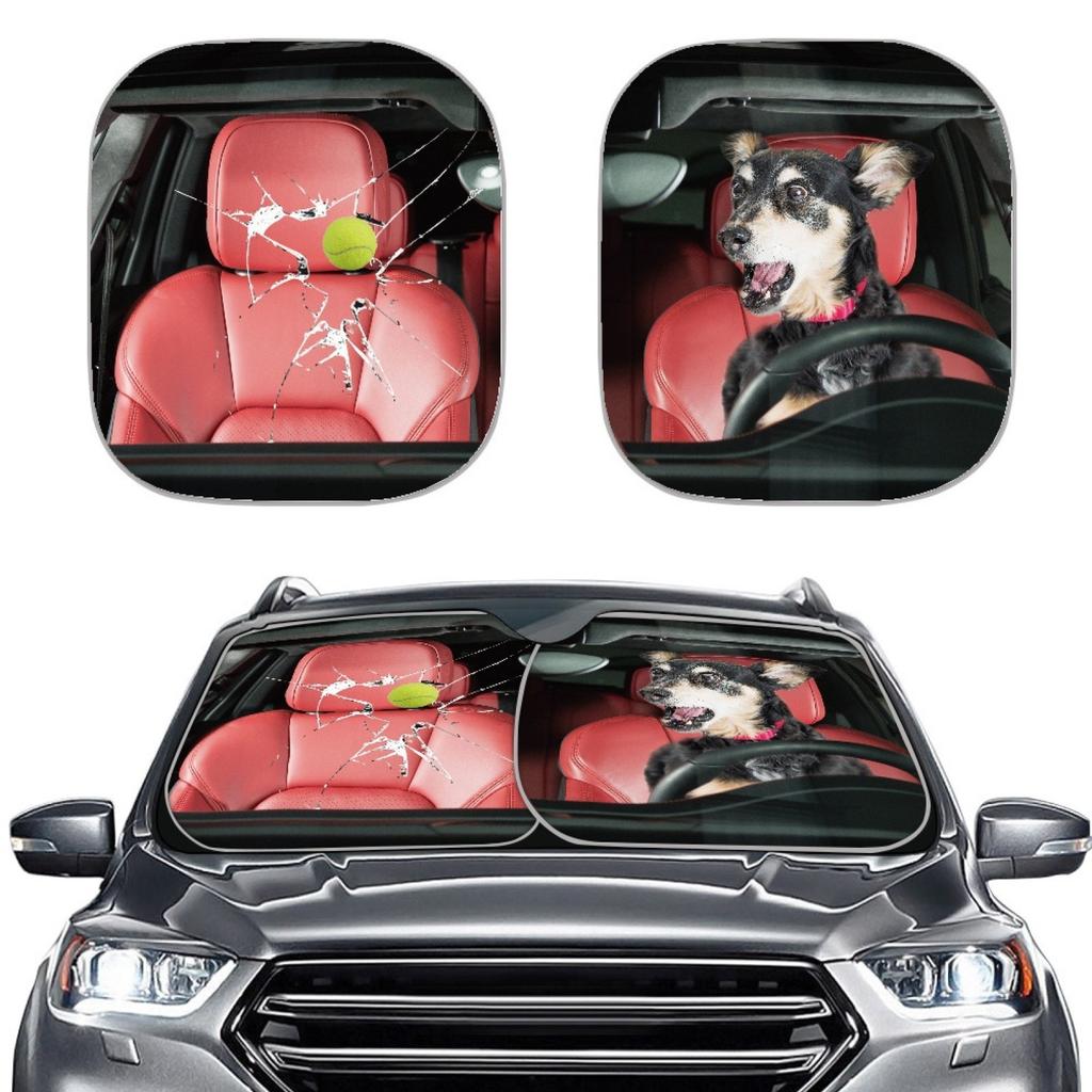 Christmas Eve Fright Element, Car Shade Front Windshield Shade Two-Piece