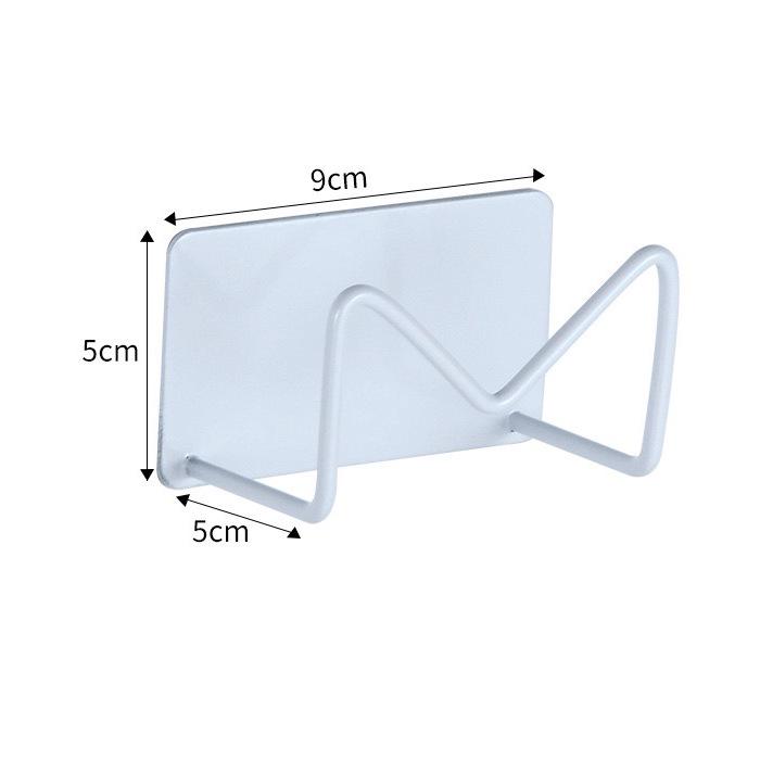 Stainless Steel Sponge & Scouring Pad Holder - Punch-Free Kitchen Draining Rack for Sponge, Spoon, and Shovel Storage