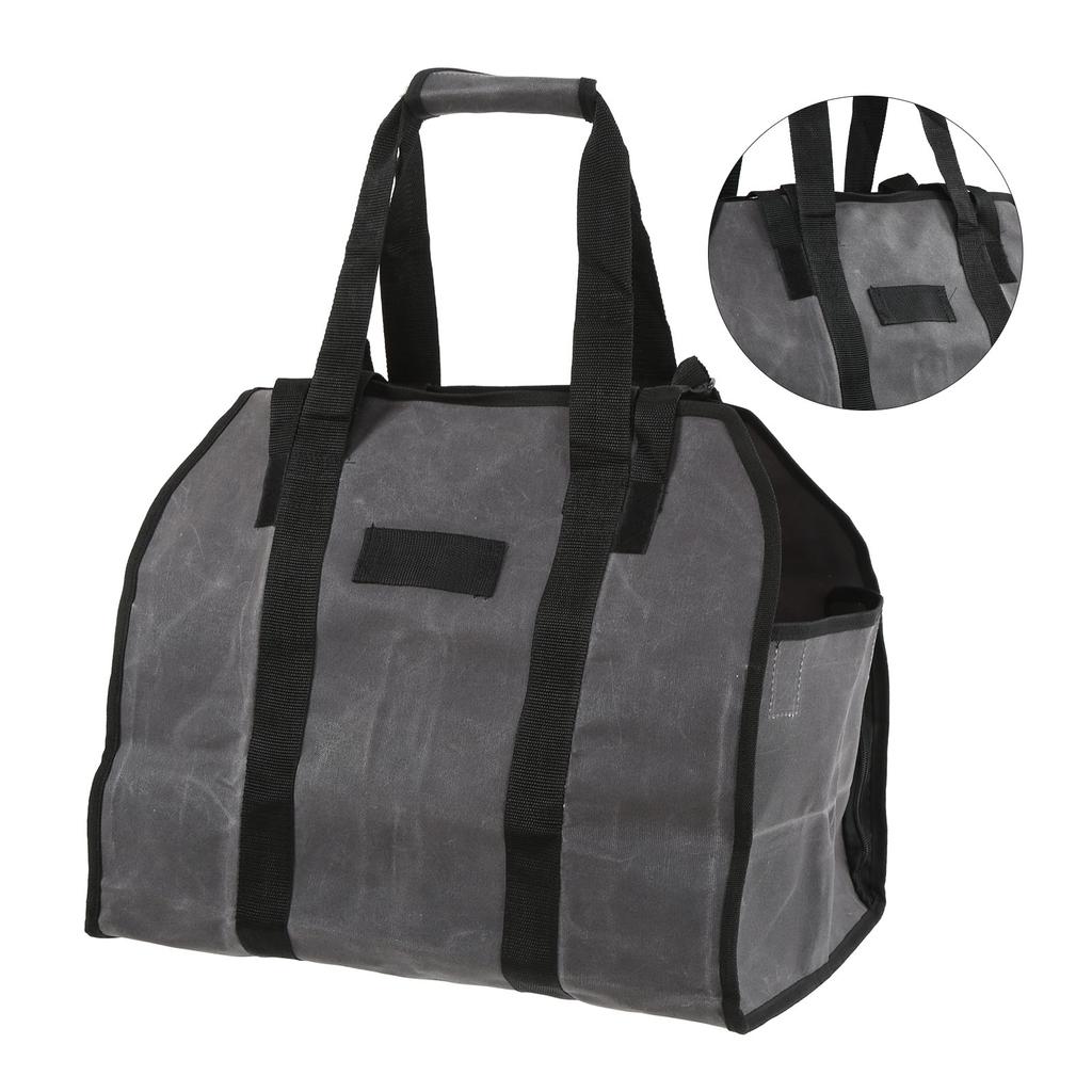 Firewood Carrier Bag Portable Outdoor Large Waxed Canvas Log Carrier Wood Storage Bag for Home Or Camping