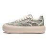 Li Ning Cream Puff Platform Slip Resistant Abrasion Resistant Low top Skateboard Shoes Women's Green AZGU012-7