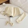 High-Value Yellow Ink Splash Automatic Sun & Rain Umbrella for Women - UV Protection Parasol